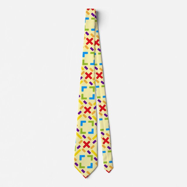 Rainbow Pattern graphical pattern  Tie (Front)