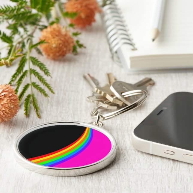 RAINBOW PATTERN KEYCHAIN (Side)