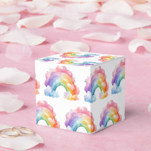  Rainbow Pattern Kids Birthday  Favor Box