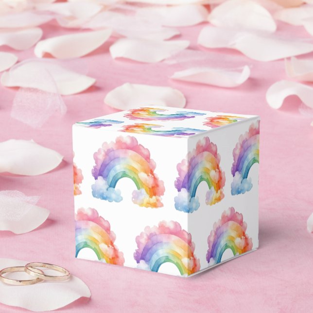  Rainbow Pattern Kids Birthday  Favor Box (Wedding)