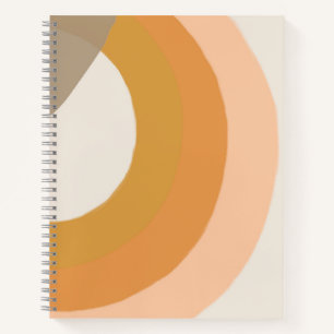 Rainbow pattern modern boho notebook pink orange