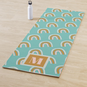 Rainbow Pattern Monogram Yoga Mat
