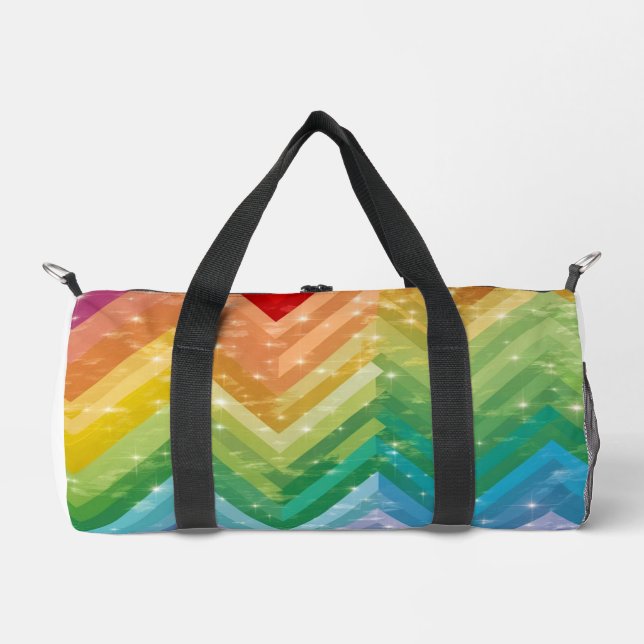 Rainbow pattern personalized Duffle Bag (Front)