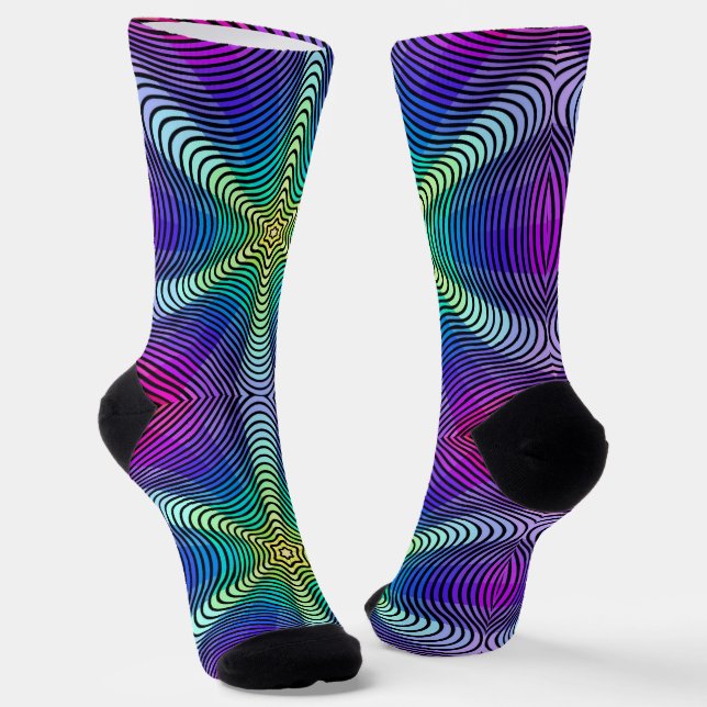 Rainbow Pattern Socks (Angled)