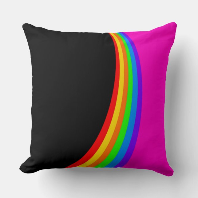RAINBOW PATTERN THROW PILLOW (Front)