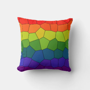 Rainbow Pattern Throw Pillow
