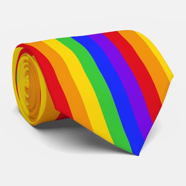 Rainbow Pattern Tie (Rolled)