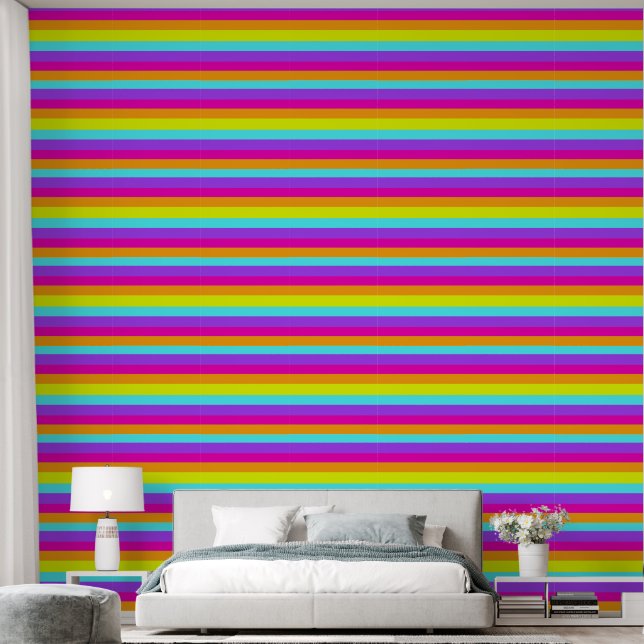 Rainbow Pattern Wallpaper (Bedroom)