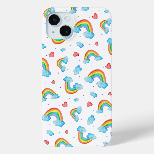 Rainbow Patterned Case-Mate iPhone Case (Back)