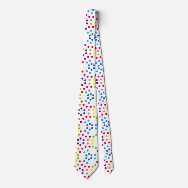 Rainbow Patternpolka Tie (Front)