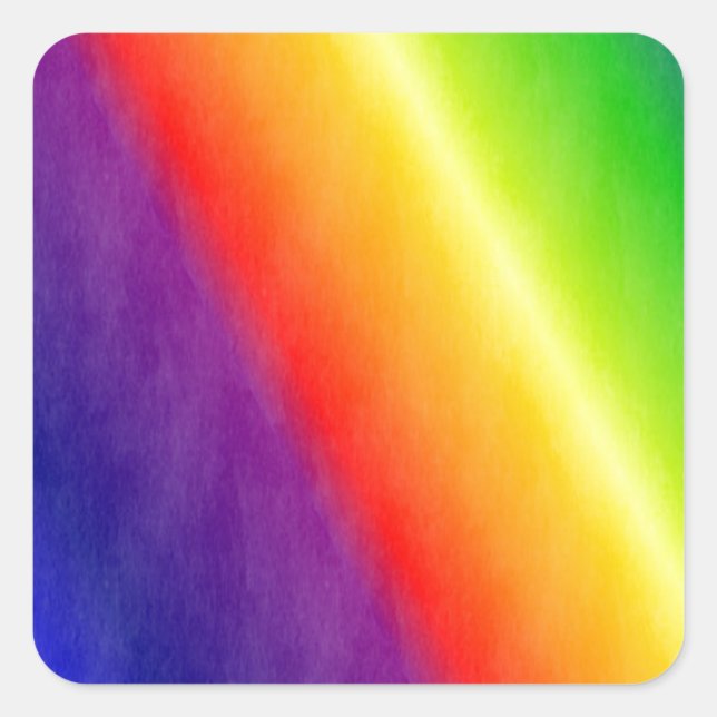Rainbow Patterns Square Sticker (Front)