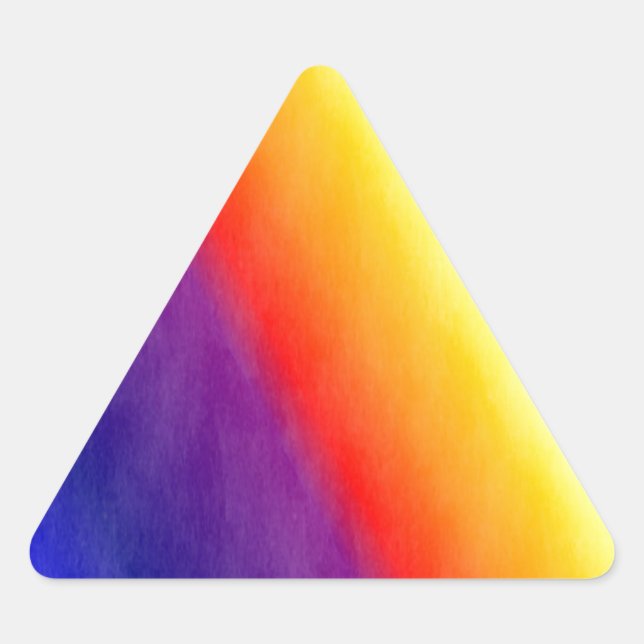 Rainbow Patterns Triangle Sticker (Front)