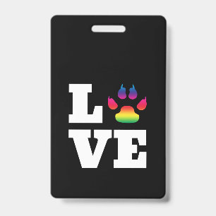 Rainbow paw badge