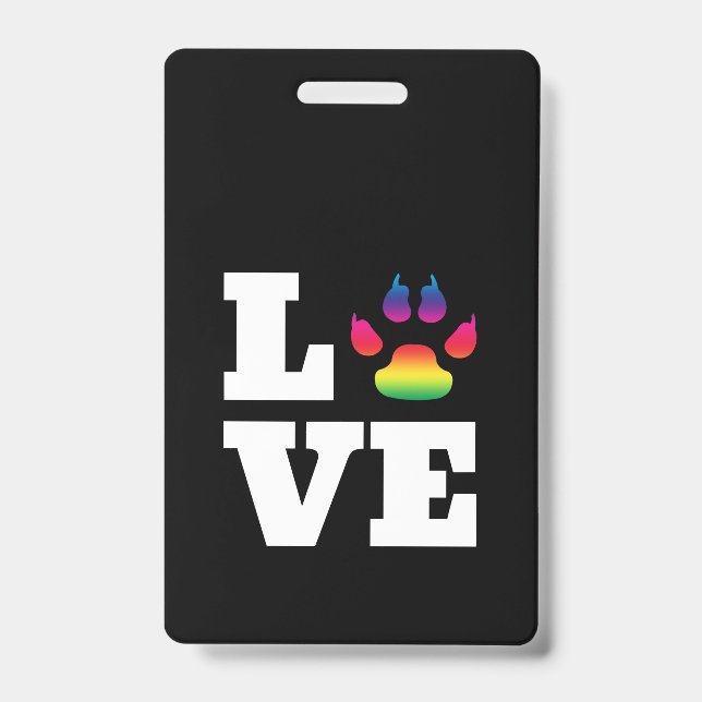 Rainbow paw badge (Front)