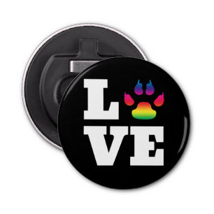 Rainbow paw bottle opener