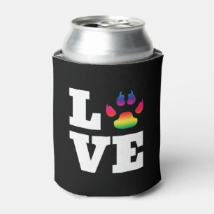 Rainbow paw can cooler