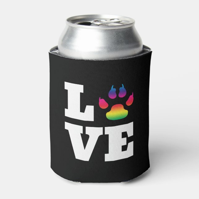 Rainbow paw can cooler (Can Front)