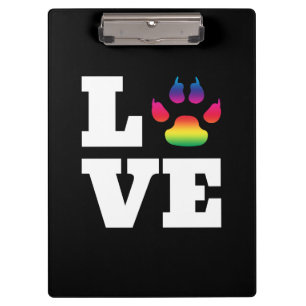Rainbow paw clipboard