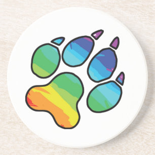 Rainbow Paw Coaster