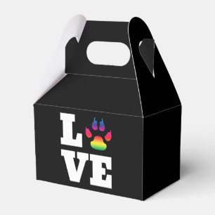 Rainbow paw favor box