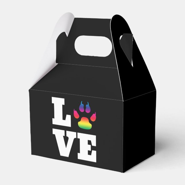 Rainbow paw favor box (Back Side)