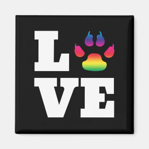 Rainbow paw magnet