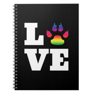 Rainbow paw notebook
