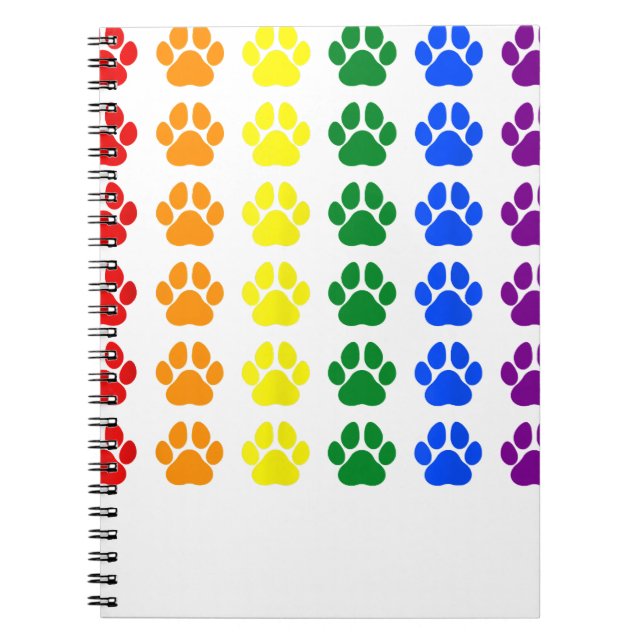 Rainbow Paw Print Dog Paw LGBT Pride LGBT Supporte Notebook (Front)