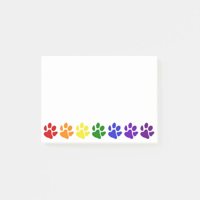 Rainbow Paws Post-it Notes (Front)