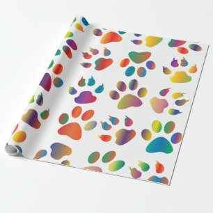 Rainbow Paws Wrapping Paper