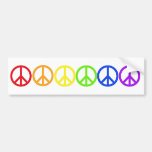 Rainbow Peace Bumper Sticker