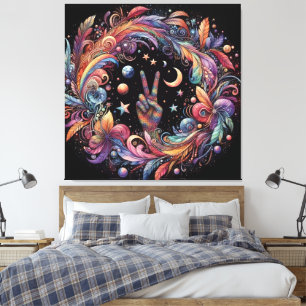 Rainbow Peace Canvas Print
