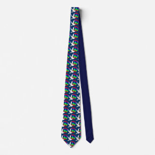 Rainbow Peace Dove Tie
