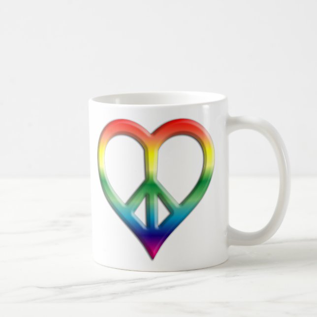 Rainbow Peace et Love Mug (Droite)