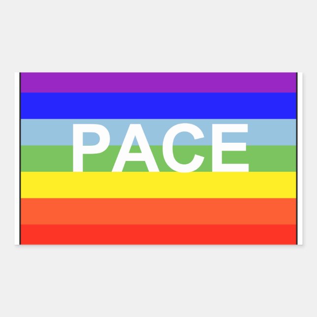 Rainbow Peace Flag Sticker (Front)