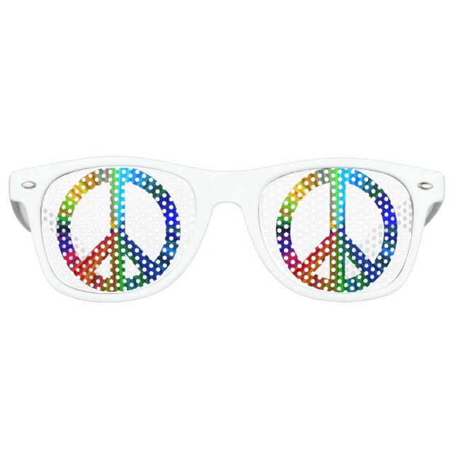 Rainbow Peace Retro Sunglasses (Front)