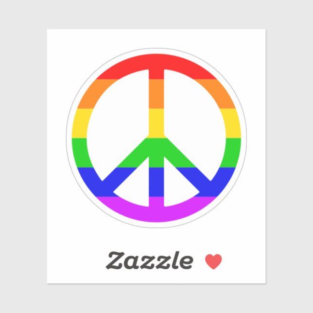 Rainbow Peace Sign (Sheet)