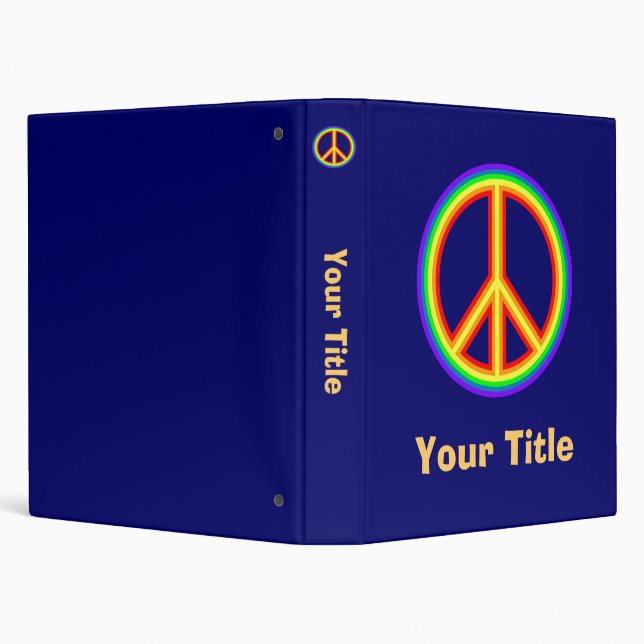 Rainbow Peace Sign Binder (Background)
