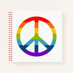 Rainbow Peace Sign Notebook