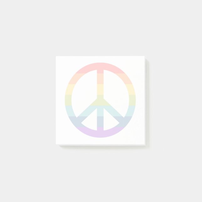 Rainbow Peace Sign Post-it Notes (Front)