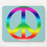 Rainbow Peace Sign Products Mouse Pad<br><div class="desc">The classic symbol for peace. Everyone needs at least one peace sign t-shirt! We have peace signs in all kinds of colours, so play around with the hundreds of different combinations you can create! And you can customize the product, too, by adding your own text, changing background colours, uploading additional...</div>