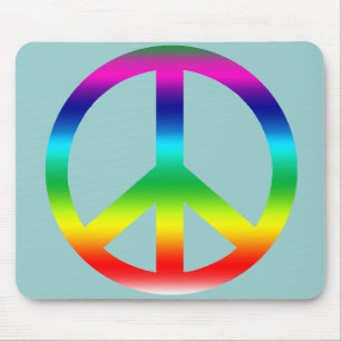 Rainbow Peace Sign Products Mouse Pad