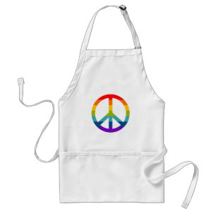 Rainbow Peace Sign Standard Apron