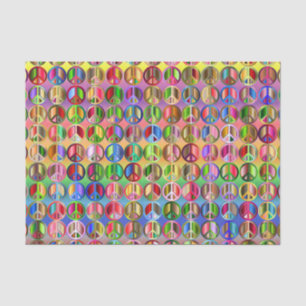 Rainbow peace sign tissue paper