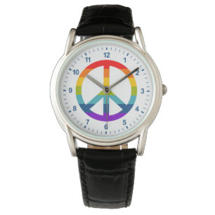 Rainbow Peace Sign Watch
