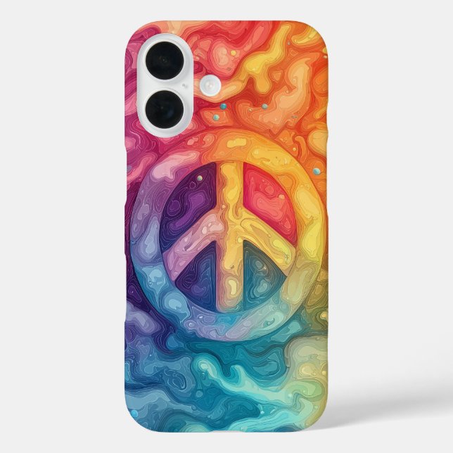 Rainbow Peace Splash Phone Case (Back)