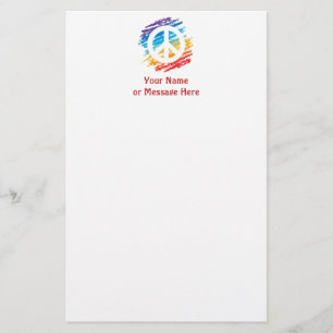 Rainbow Peace Symbol Stationery