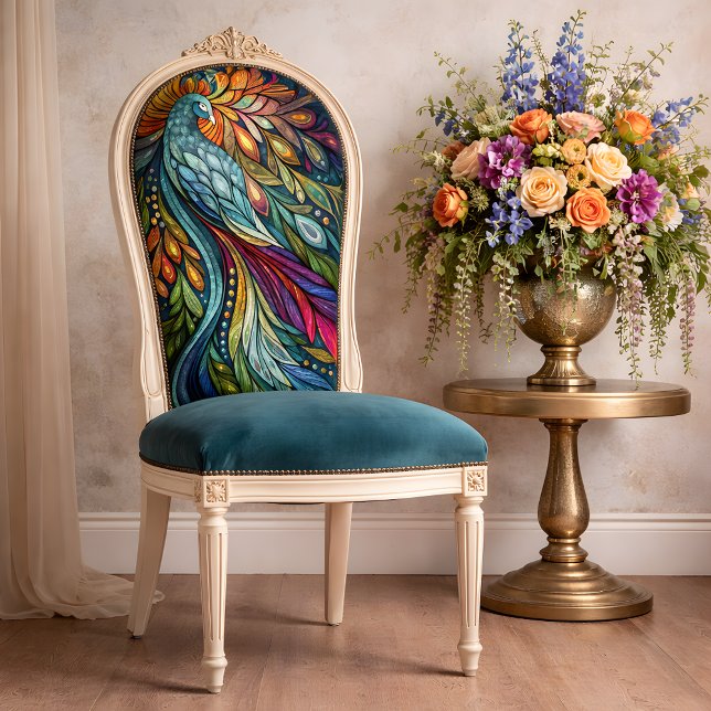 Rainbow Peacock Decoupage Tissue Paper (Rainbow Peacock Decoupage Tissue Paper Mockup)