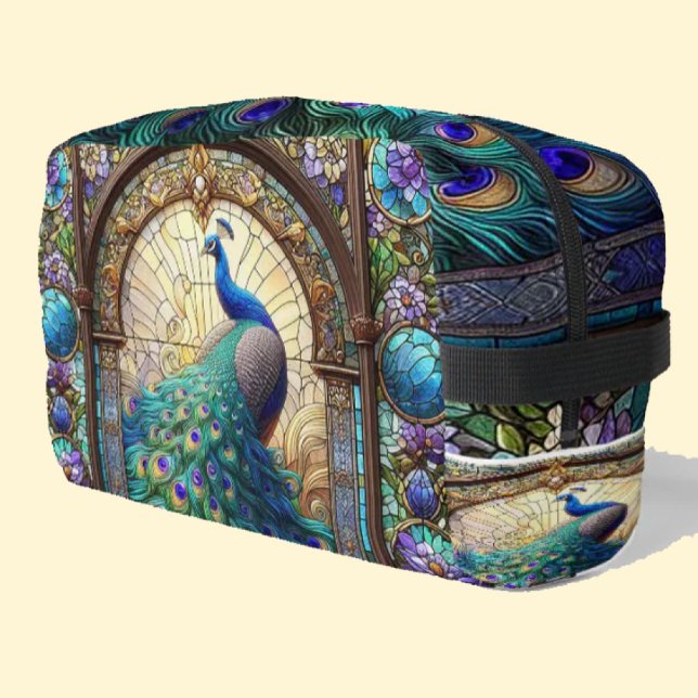 Rainbow Peacock Toiletries Bag Dopp Kit (Creator Uploaded)