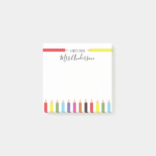 Rainbow Pencil Note from the Teacher